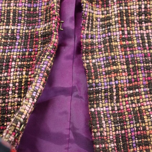 Coldwater Creek Wool Blend Blazer Womens Size 10 Lined Tweed Multicolor Jacket - Picture 4 of 10